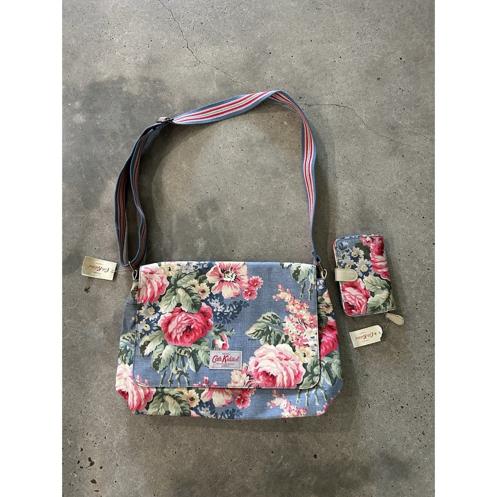 Cath Kidston Blue Bloomsbury Shoulder Bag Tote & Wallet